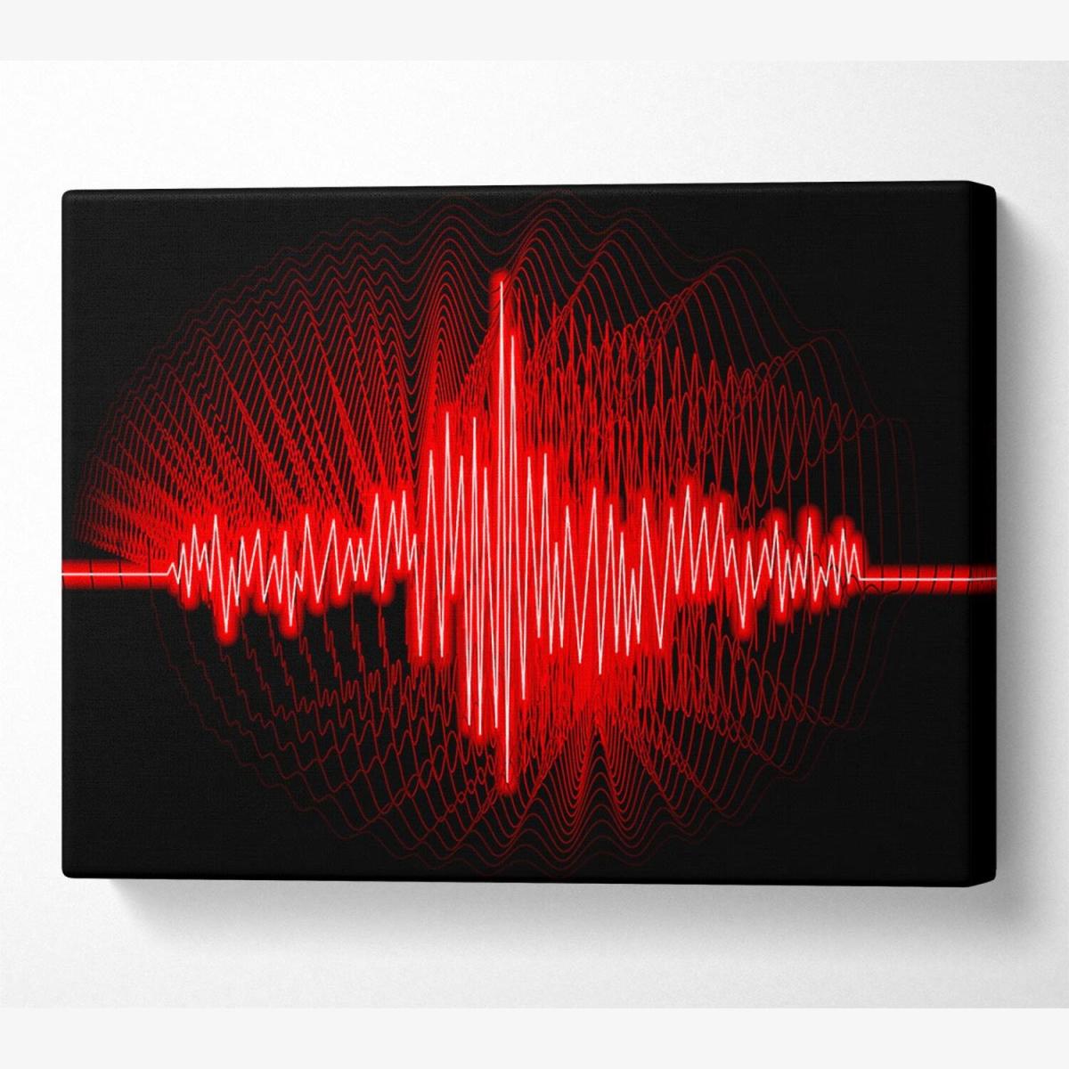 Red Frequency Canvas Print Wall Art - Yellow / 50.8cm – image 1