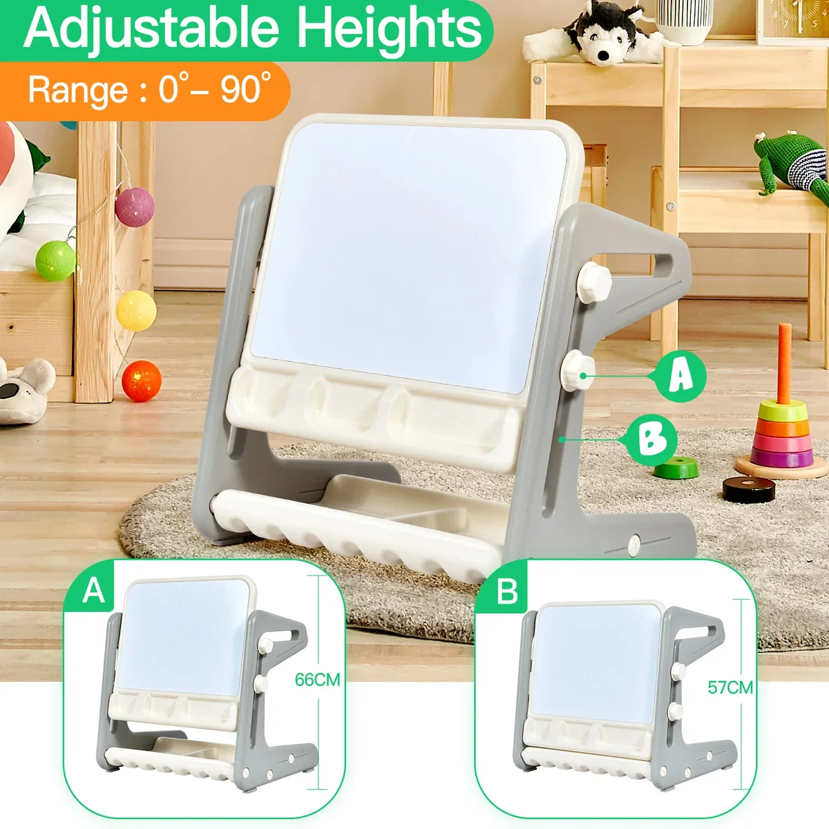 2 in 1 Toddlers Magnetic Painting Board - Grey – image 3