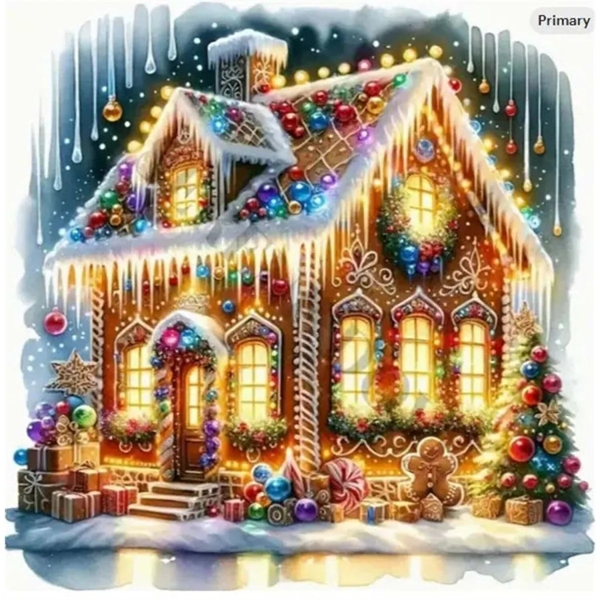 Cosy Christmas House Diamond Painting Kit - Multi – image 2