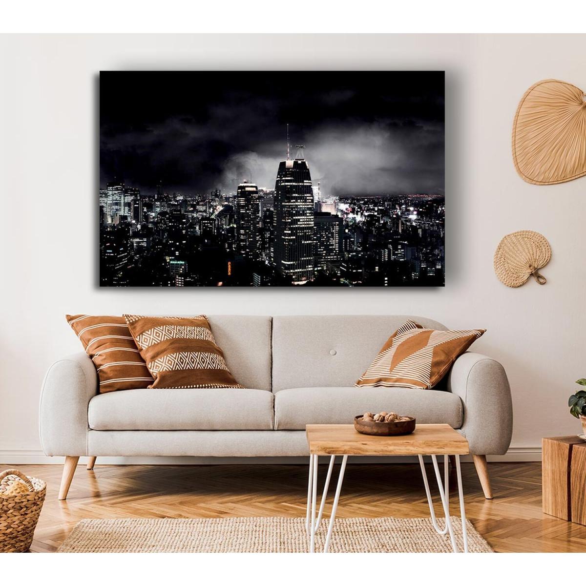 City Of Doom Canvas Print Wall Art - Yellow / 101.6cm – image 4