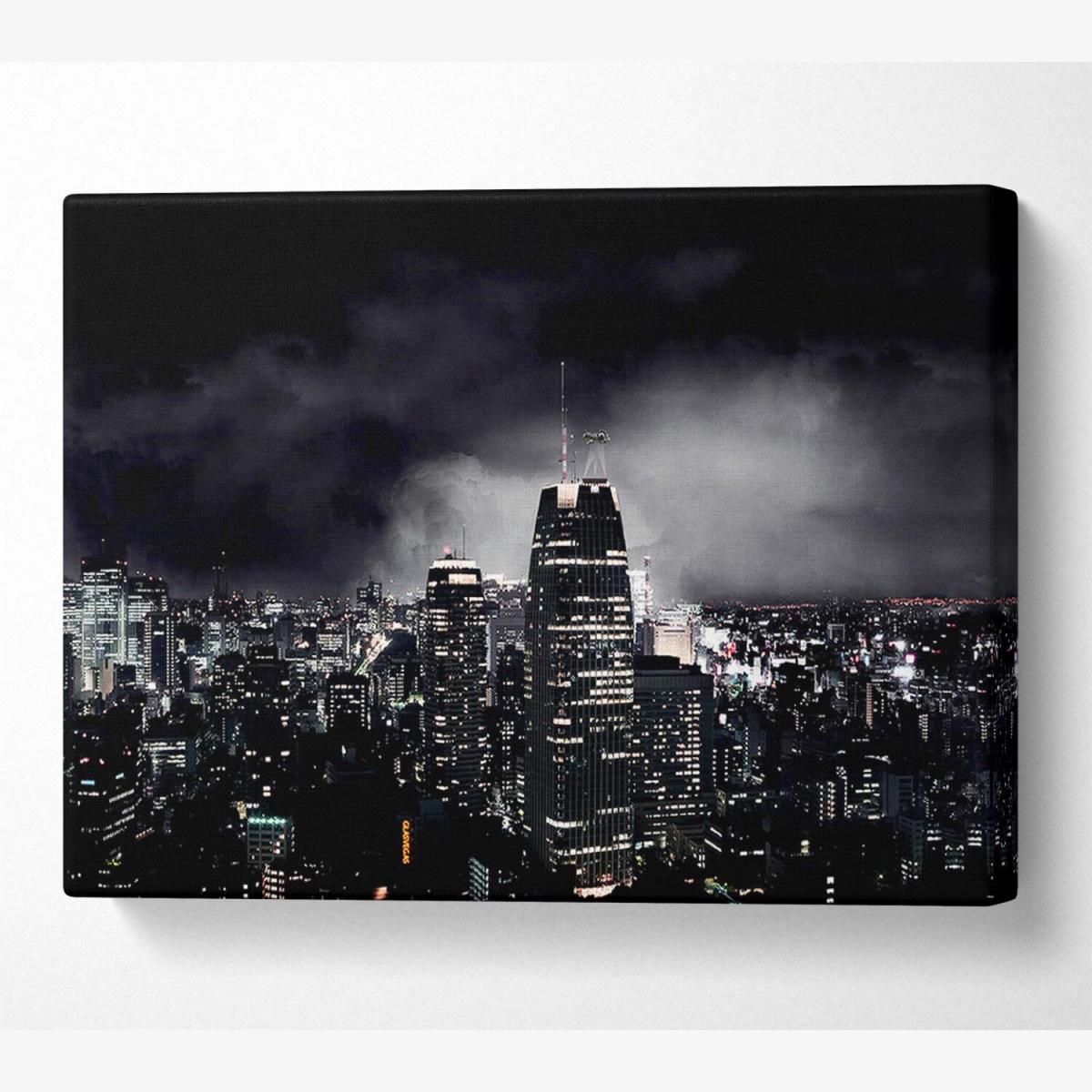 City Of Doom Canvas Print Wall Art - Yellow / 101.6cm – image 1