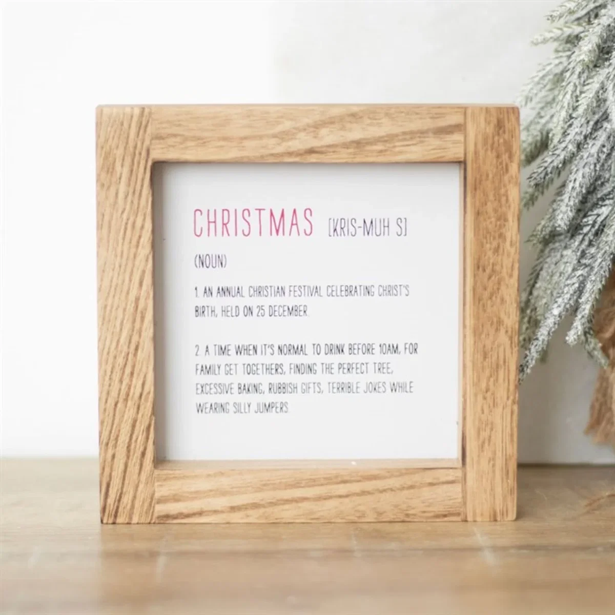 Set of 3 Christmas Traditions Signs Festive Home Decor - White – image 3