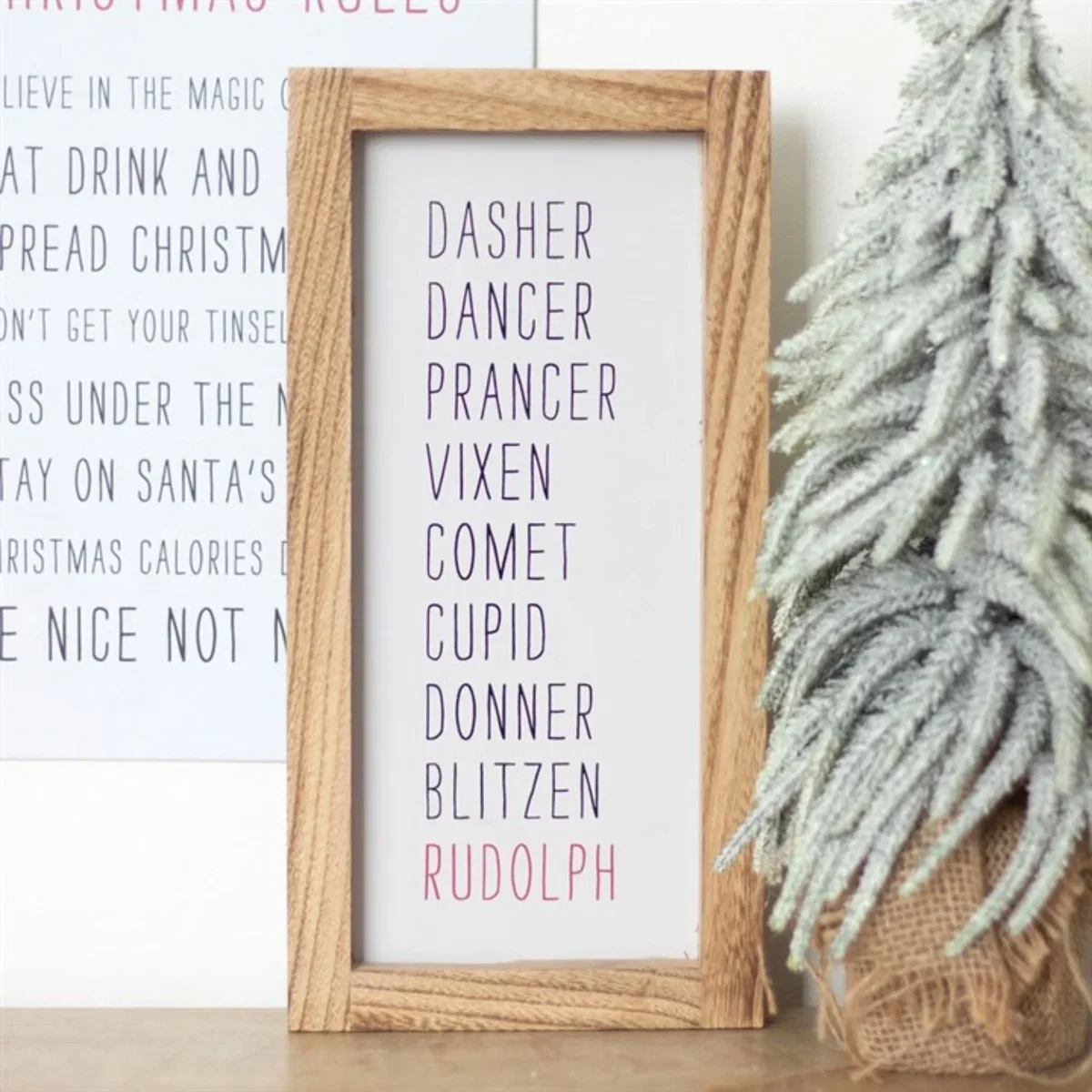 Set of 3 Christmas Traditions Signs Festive Home Decor - White – image 5