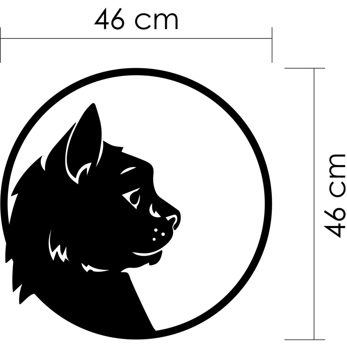 Cat Wall Art Metal Decorative Object - Black - Black – image 2
