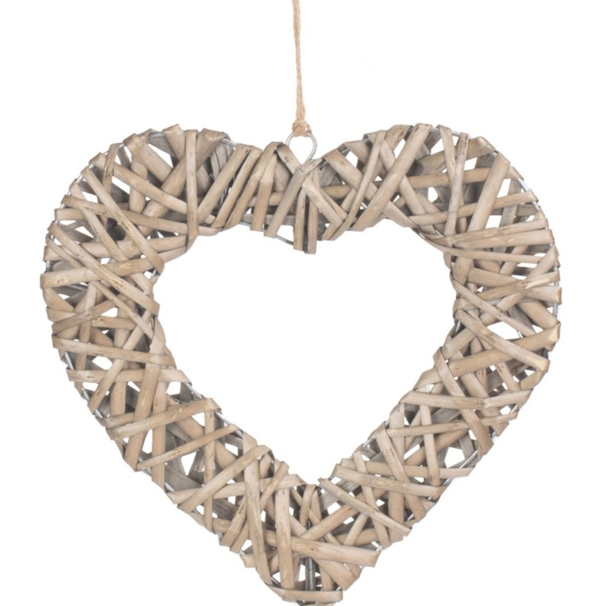 Flat Open Wicker Heart - Grey Brown / Medium – image 2