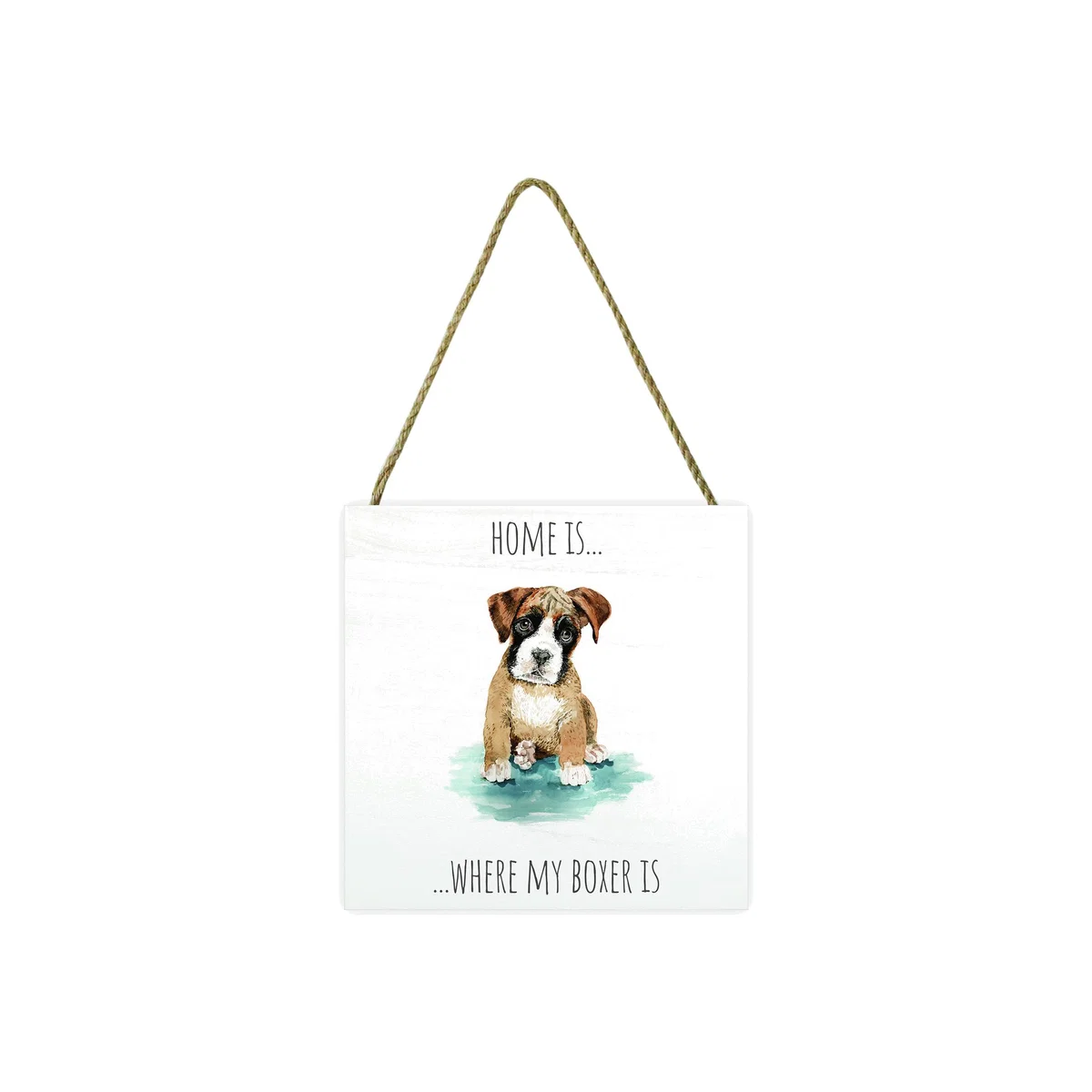 Louise Nisbet (Boxer) Wooden Block - White – image 1