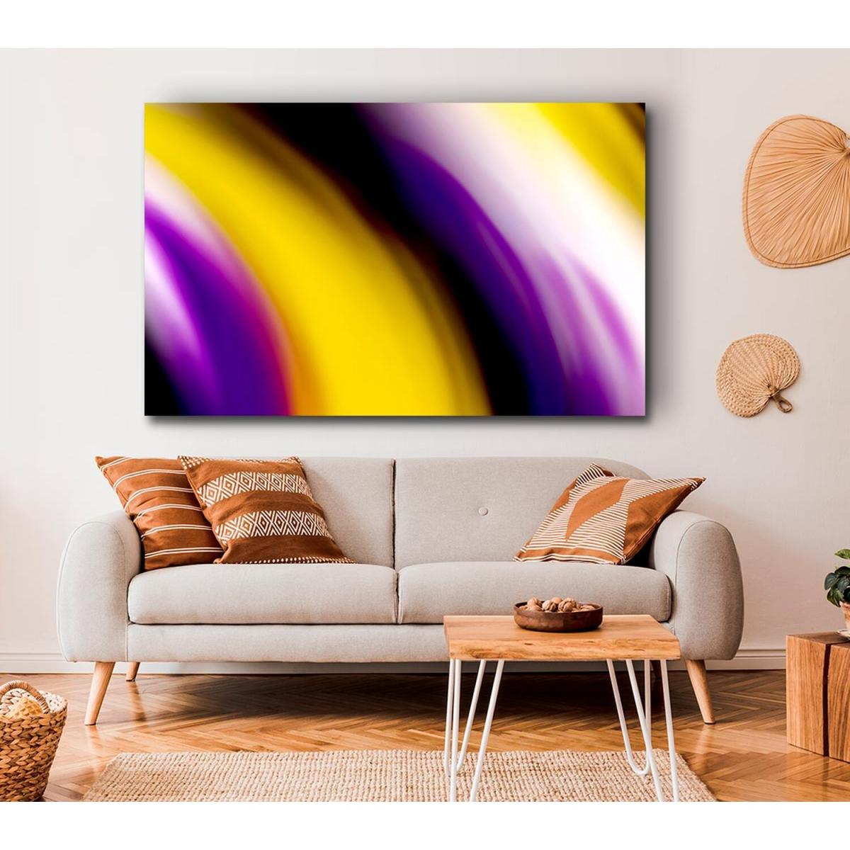 Lava Liquid Canvas Print Wall Art - Yellow / 35.56cm – image 3