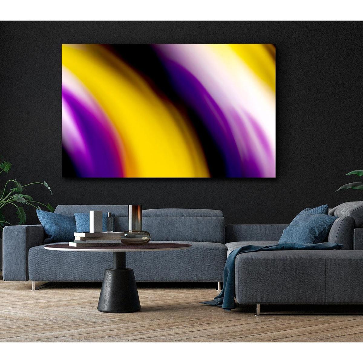 Lava Liquid Canvas Print Wall Art - Yellow / 35.56cm – image 4