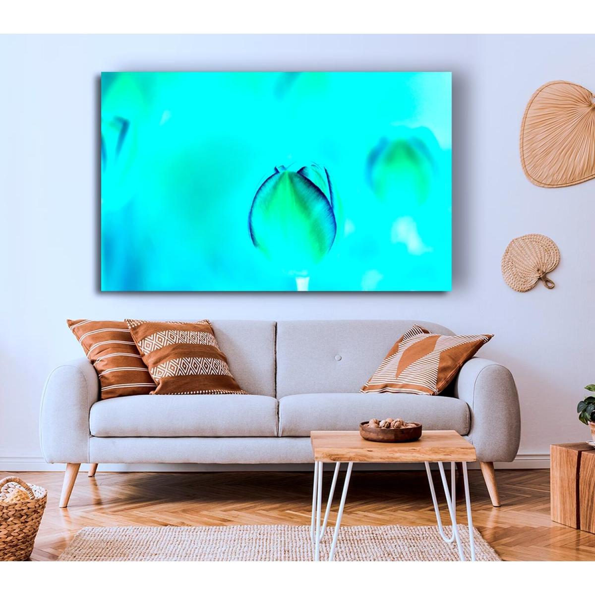 Turquoise Tulip Canvas Print Wall Art - Yellow / 35.56cm – image 4