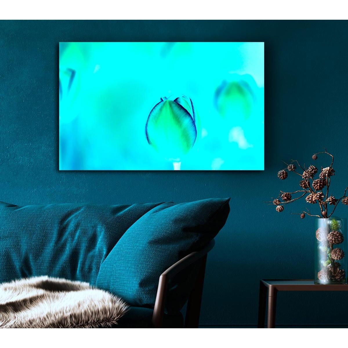 Turquoise Tulip Canvas Print Wall Art - Yellow / 35.56cm – image 5