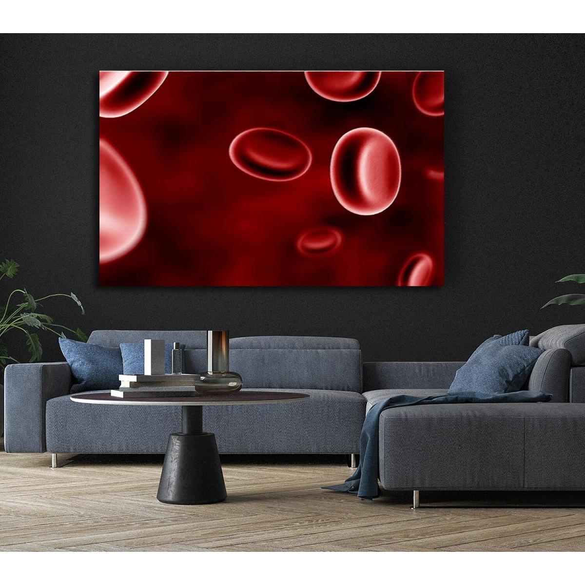 Red Spheres In Motion Canvas Print Wall Art - Yellow / 81.28cm – image 6