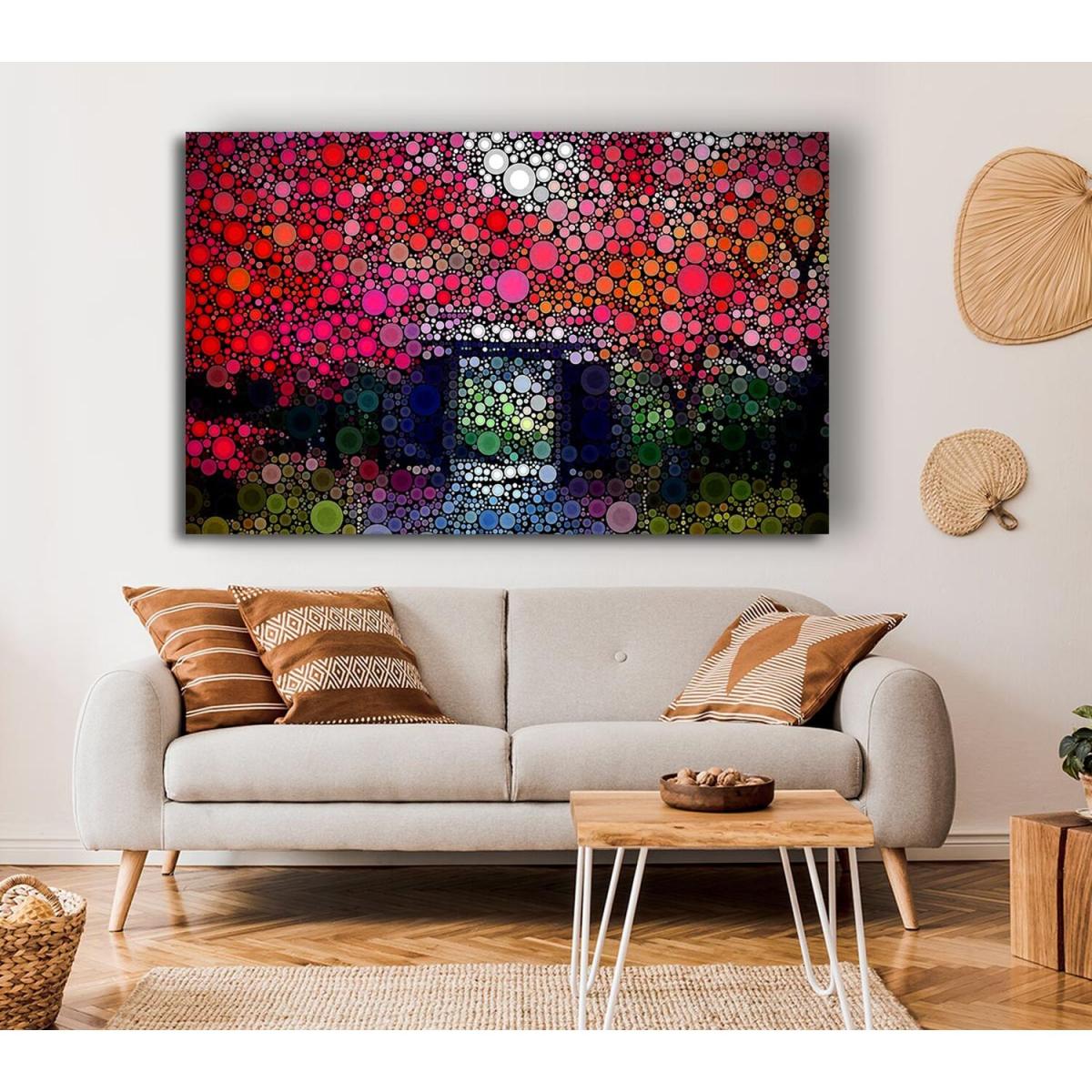 Circles In The Garden Canvas Print Wall Art - Yellow / 50.8cm – image 4