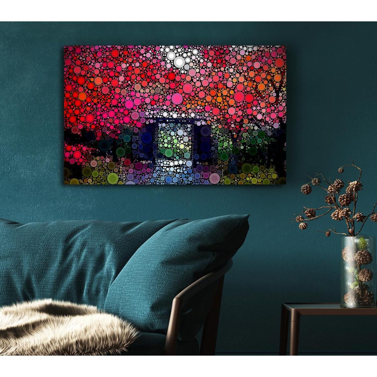 Circles In The Garden Canvas Print Wall Art - Yellow / 50.8cm – image 5
