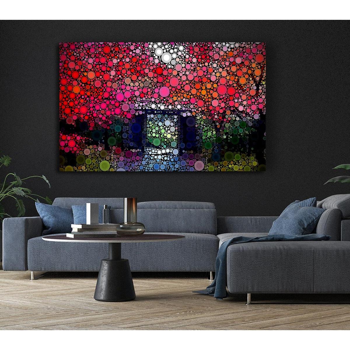 Circles In The Garden Canvas Print Wall Art - Yellow / 50.8cm – image 6