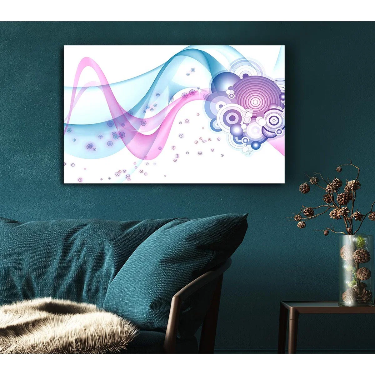Baby Pink Blues Canvas Print Wall Art - Yellow / 81.28cm – image 4