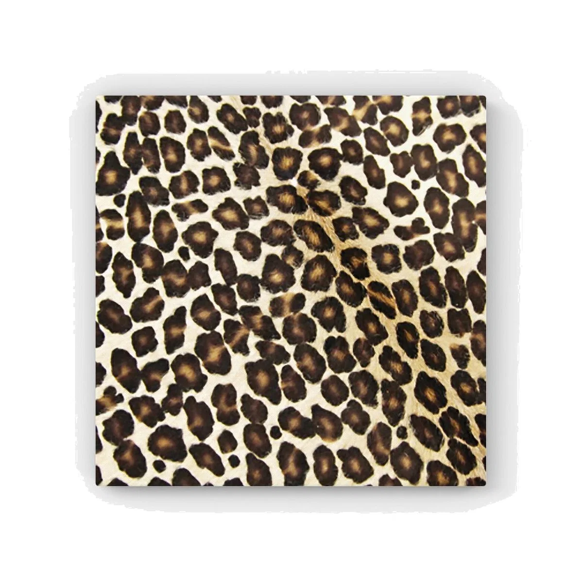 Leopard Hide Print HD Metal Print - Brown / 40cm