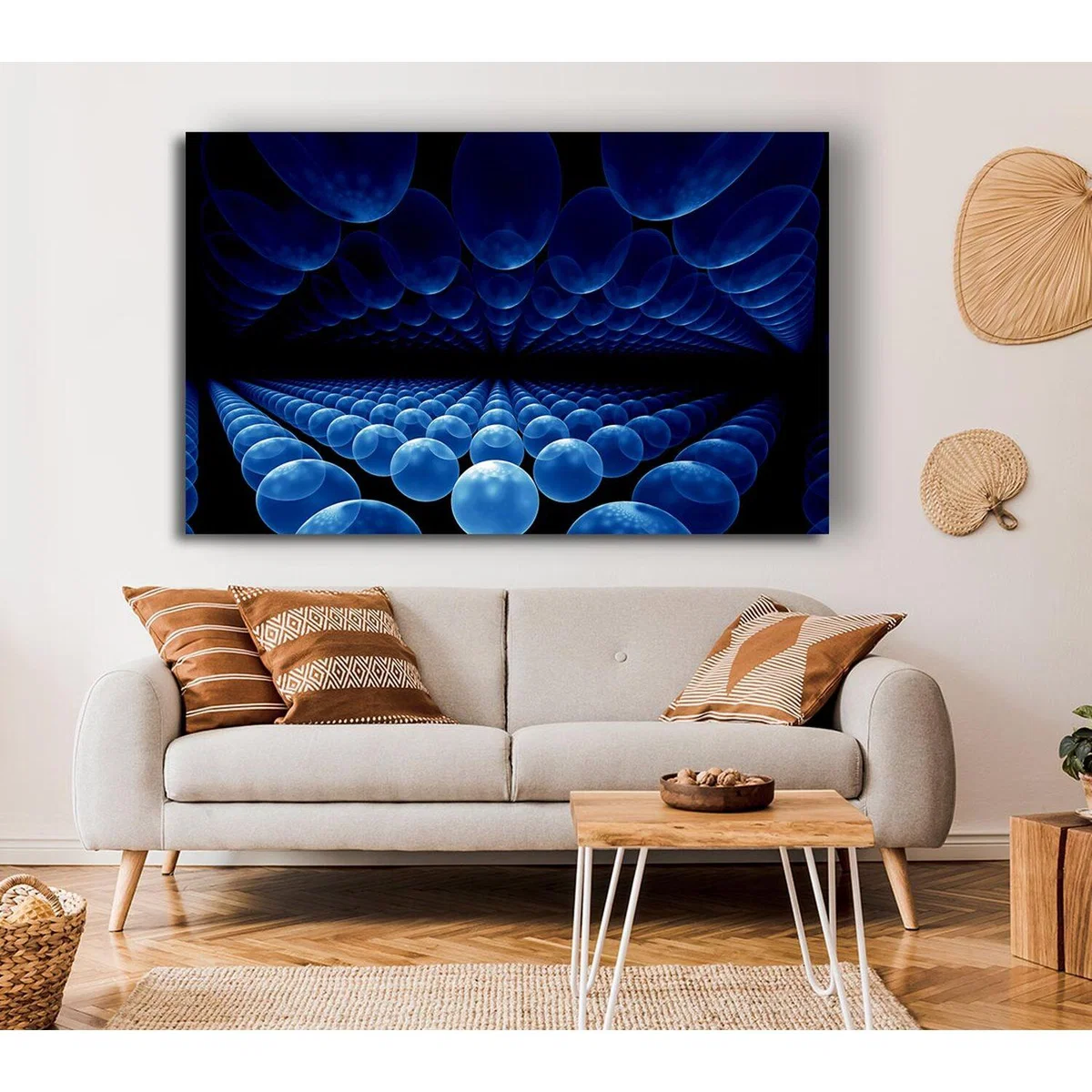 Alien Life Pods Blue Canvas Print Wall Art - Yellow / 101.6cm – image 2