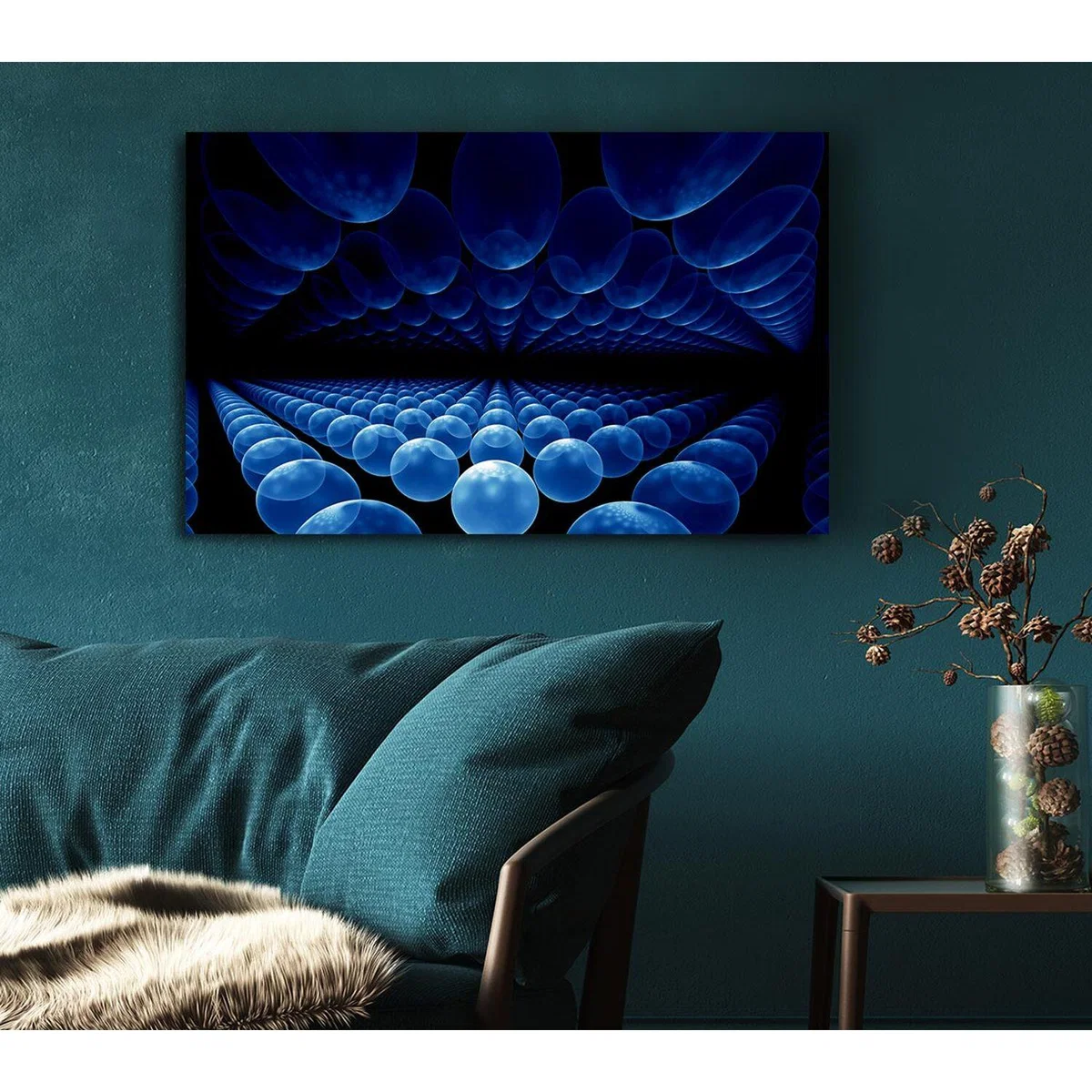 Alien Life Pods Blue Canvas Print Wall Art - Yellow / 101.6cm – image 3