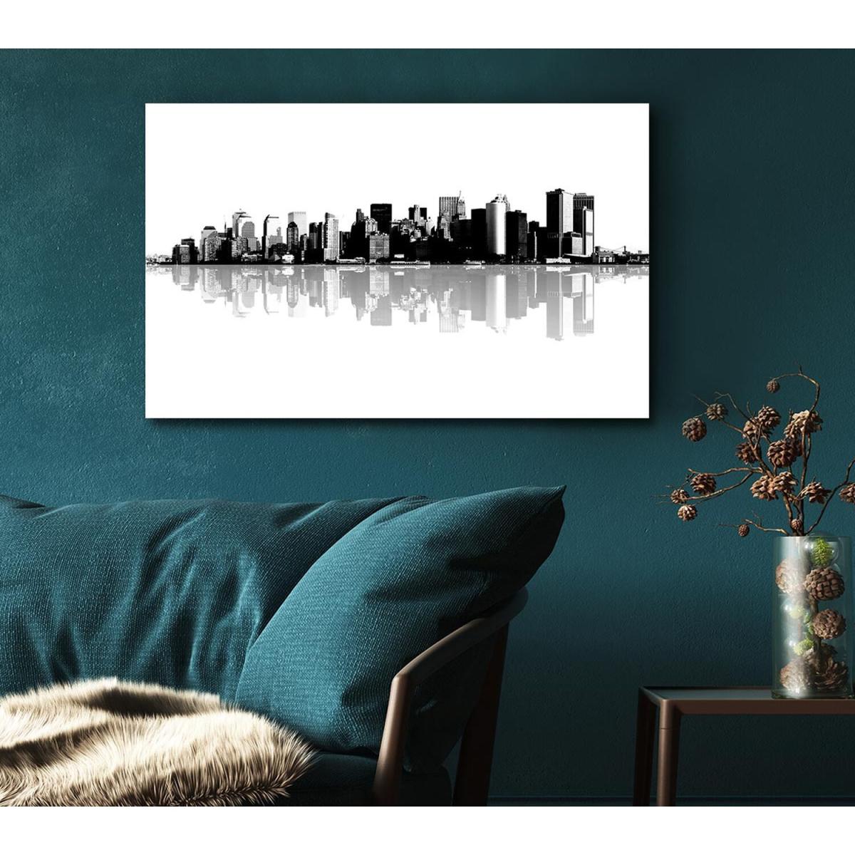 New York City Reflections Canvas Print Wall Art - Yellow / 35.56cm – image 4