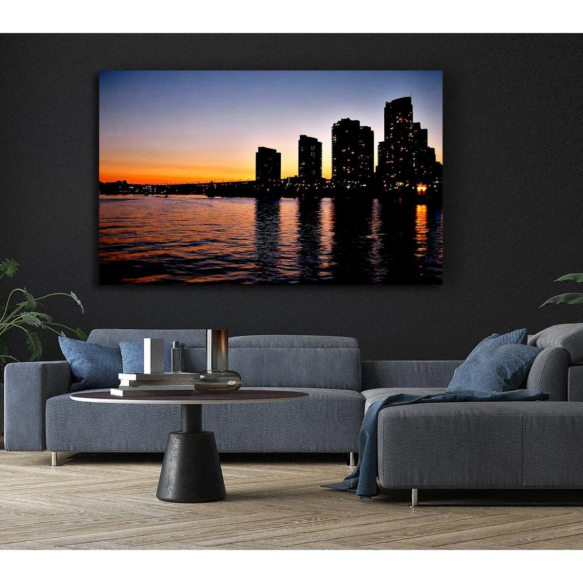 City Sunrise Canvas Print Wall Art - Yellow / 35.56cm – image 4
