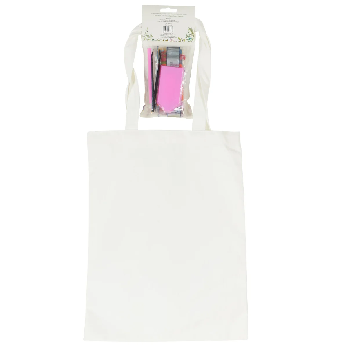 Heart or Flowers Diamond Painting Bag - White – image 2