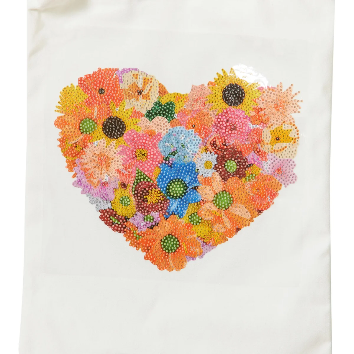 Heart or Flowers Diamond Painting Bag - White – image 3