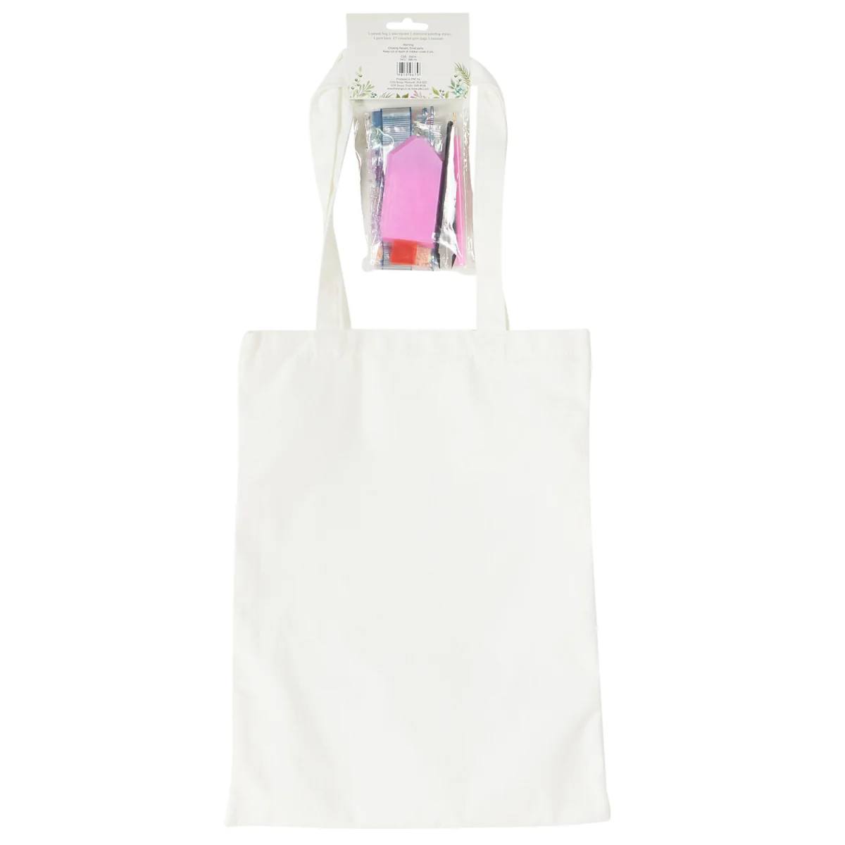 Heart or Flowers Diamond Painting Bag - White – image 5
