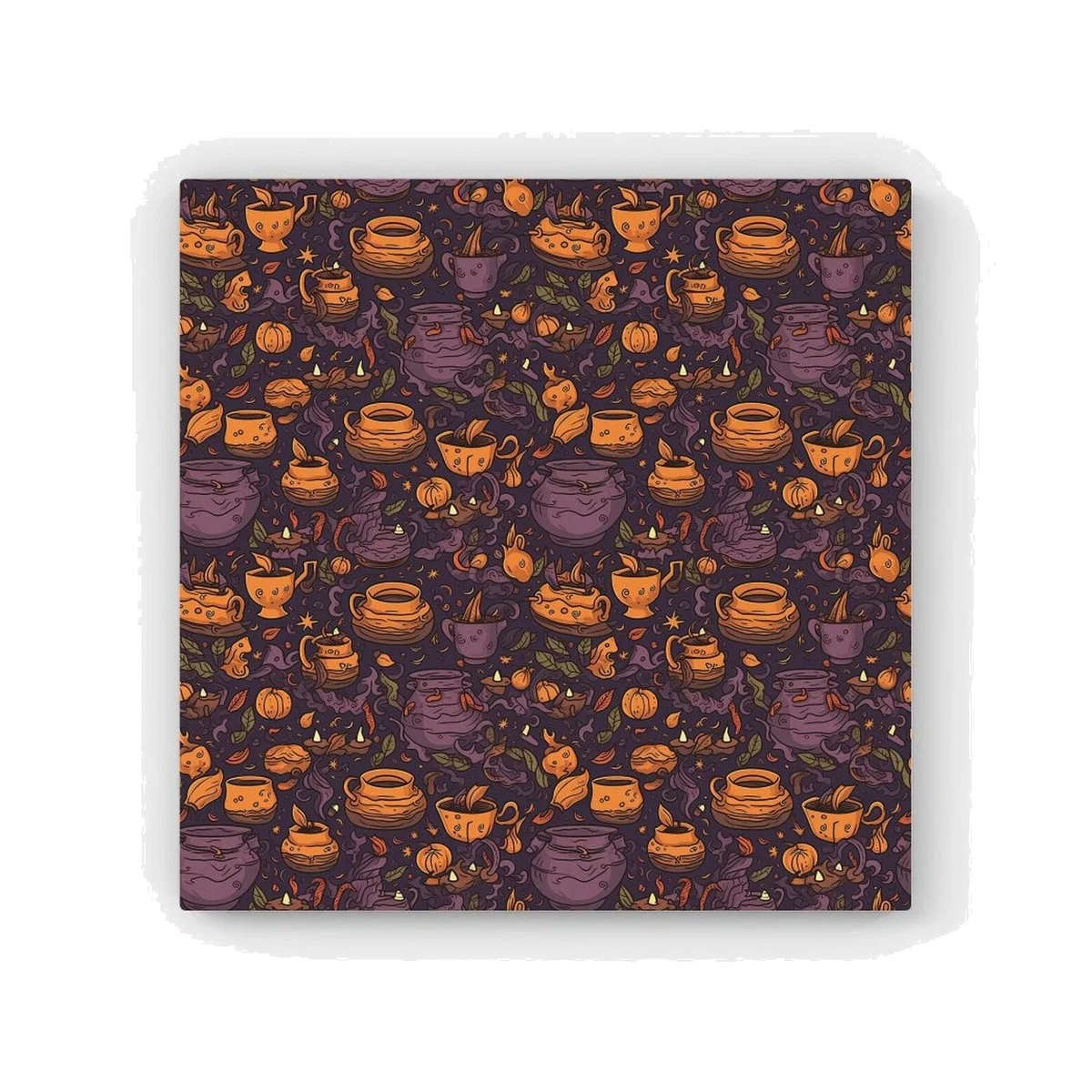 Wicked Witches Bubbling Cauldrons HD Metal Print - Purple / 56cm