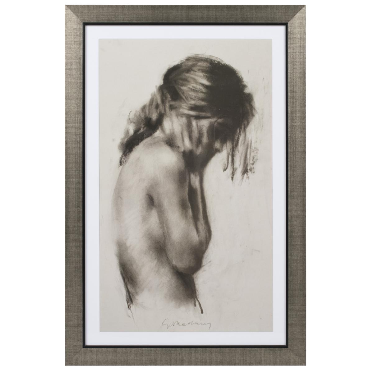 Sketched Nude Framed Picture - Black & White – image 3