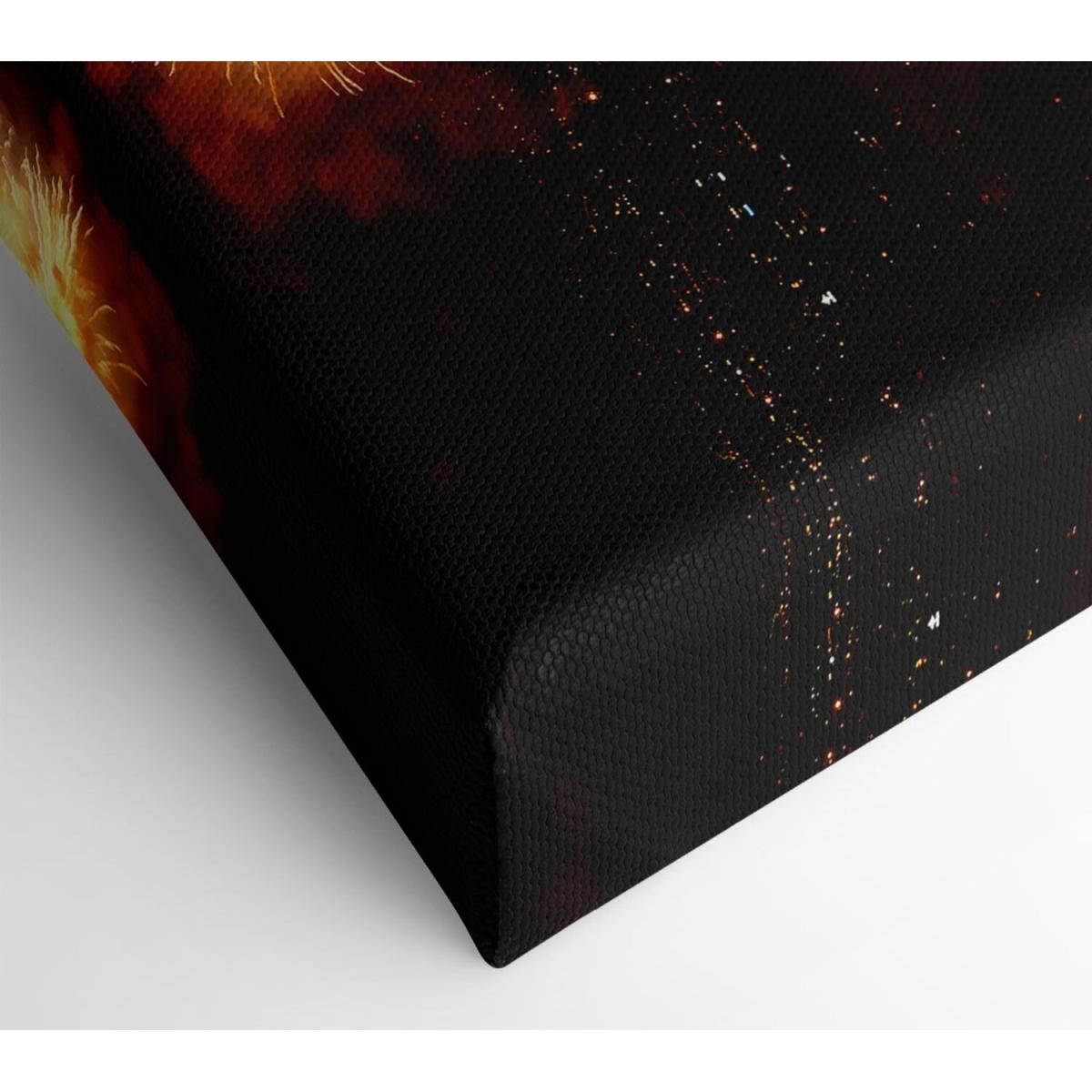 Fireworks Eiffel Tower Canvas Print Wall Art - Yellow / 101.6cm – image 2