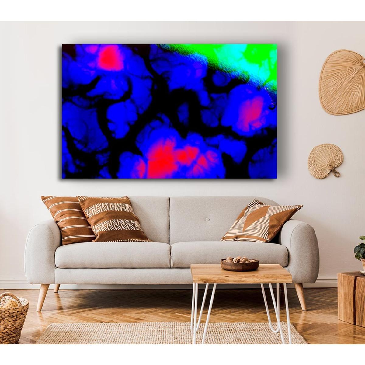 Fluorescent Glow Canvas Print Wall Art - Yellow / 35.56cm – image 4