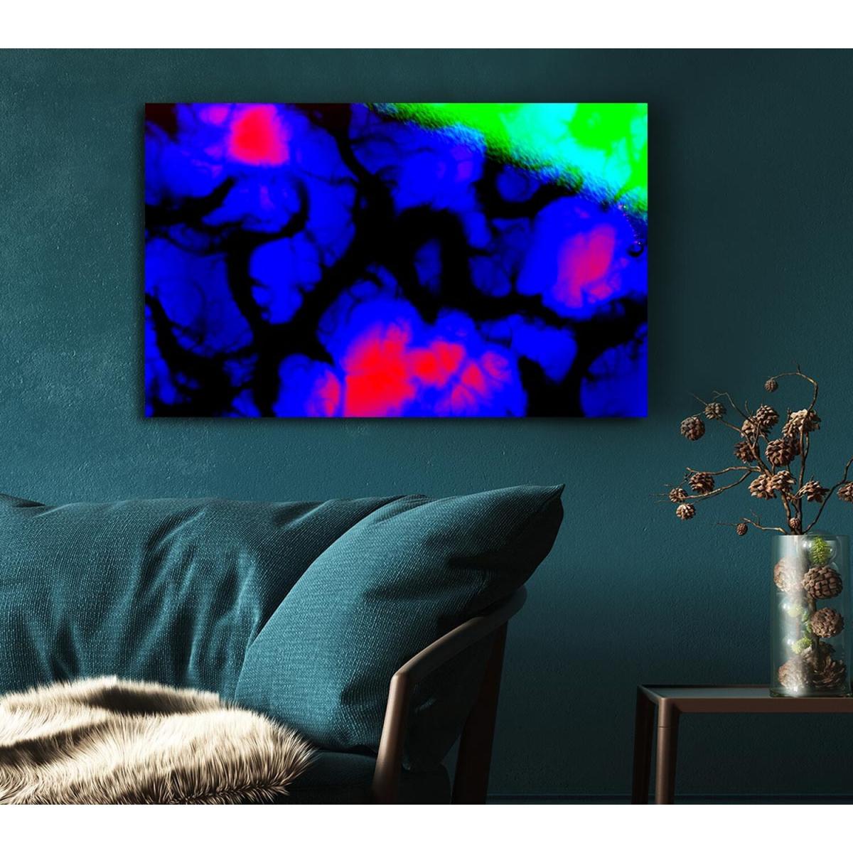Fluorescent Glow Canvas Print Wall Art - Yellow / 35.56cm – image 5
