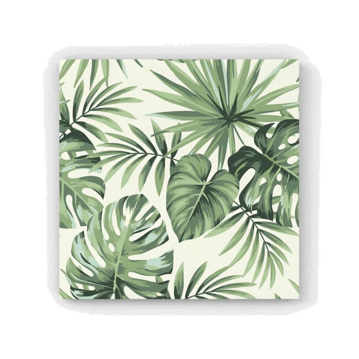 Exotic Palm Leaves Canvas Print - Green / 76.2cm