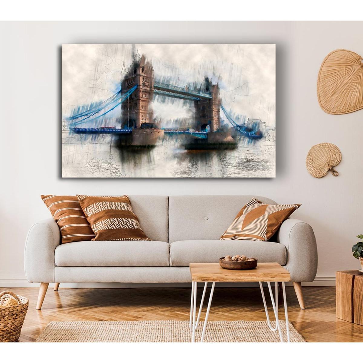 Tower Bridge Watercolour - 35.6cm – image 4