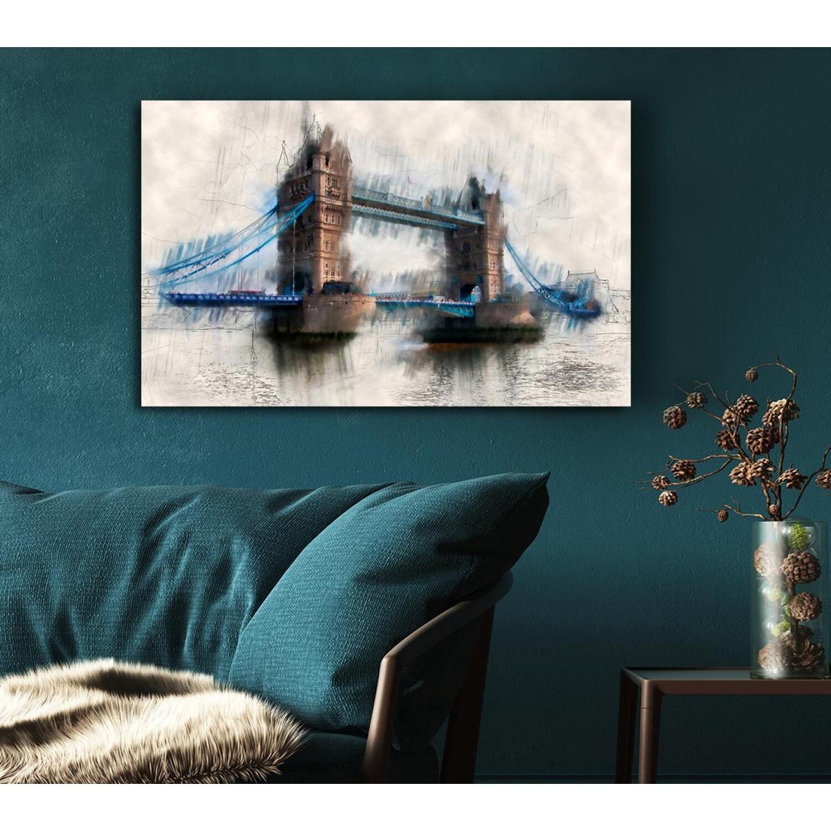 Tower Bridge Watercolour - 35.6cm – image 5