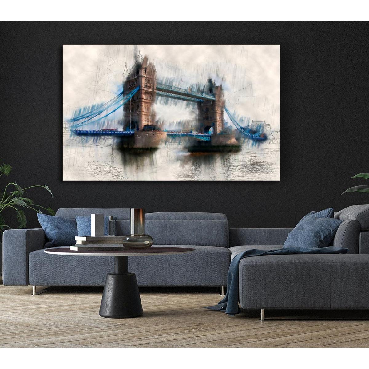 Tower Bridge Watercolour - 35.6cm – image 6