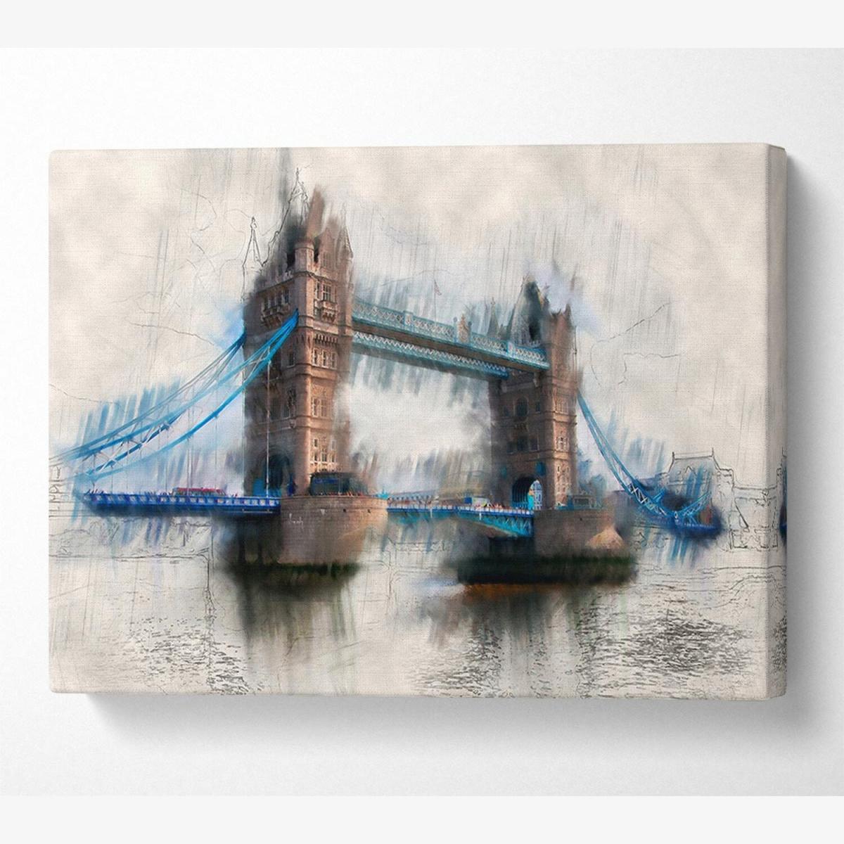 Tower Bridge Watercolour - 35.6cm – image 1