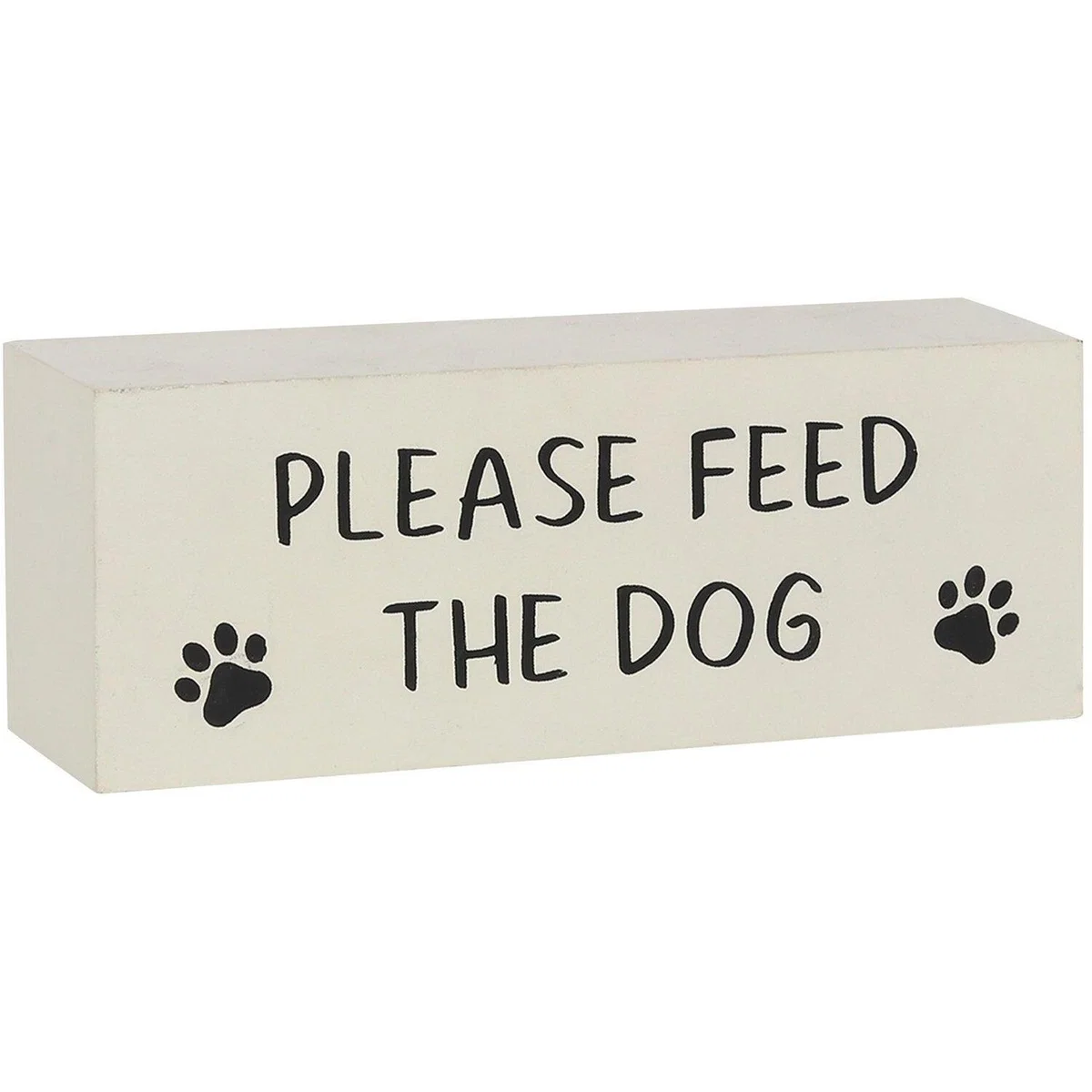 Reversible Dog Has Been Fed - Block Sign 15cm - White – image 2