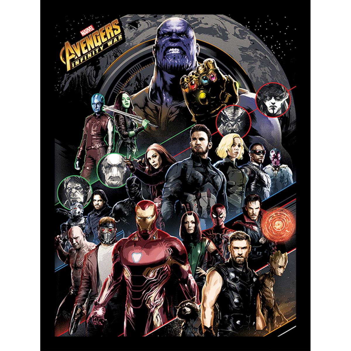 Avengers Infinity War Character Coloured Bands Framed Print – image 2