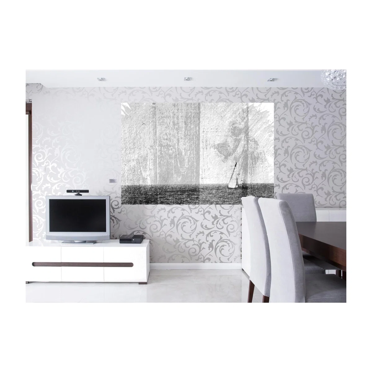 'Gold Sail' Art Print Wrapped on Canvas - Black / 92cm – image 1