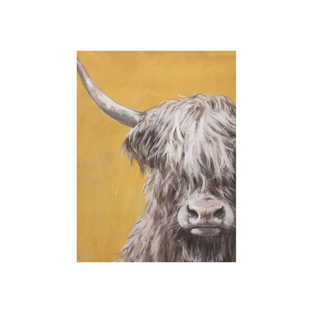 Hand-Painted Yak Mustard Canvas – image 1