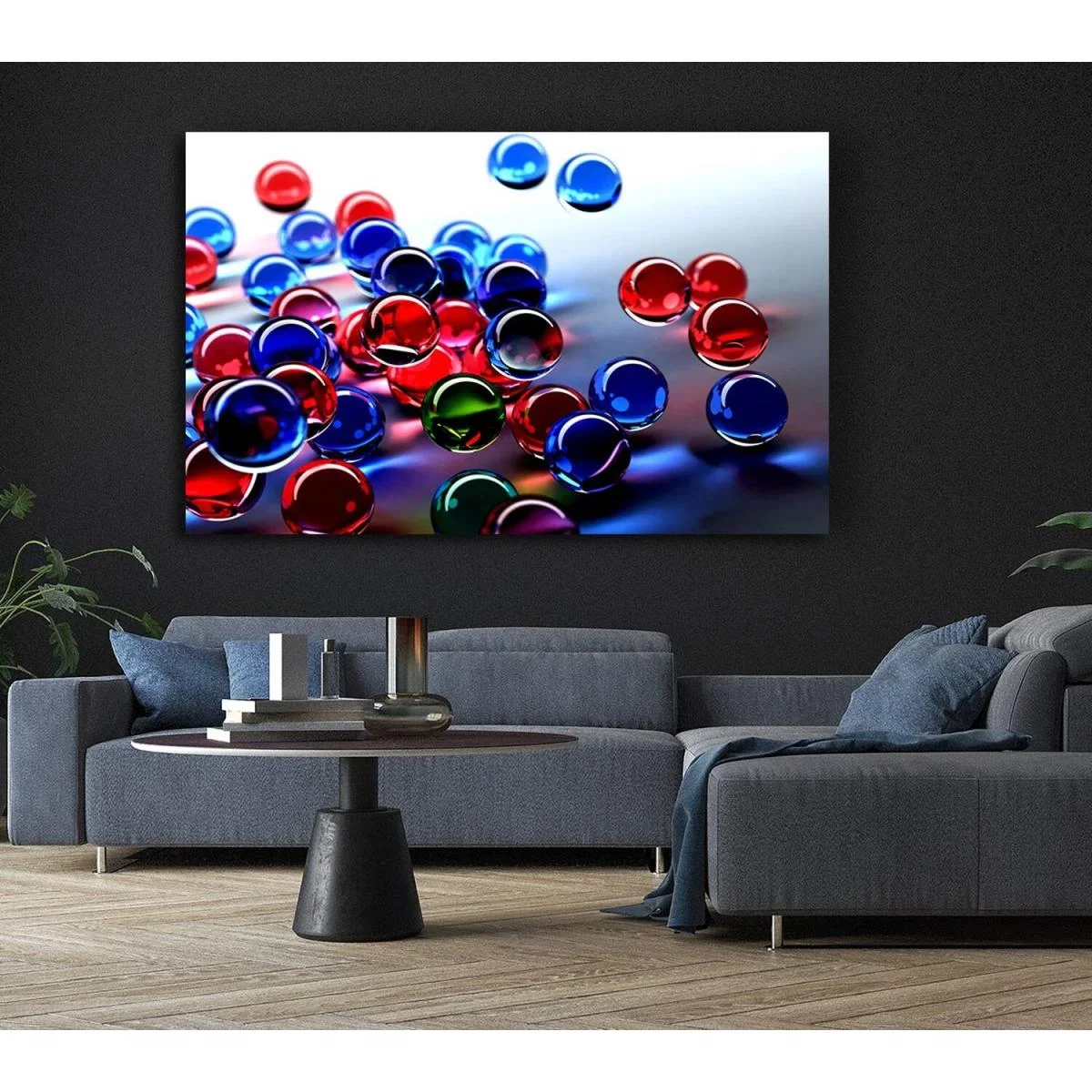 Floating Bubbles Canvas Print Wall Art - Yellow / 35.56cm – image 6