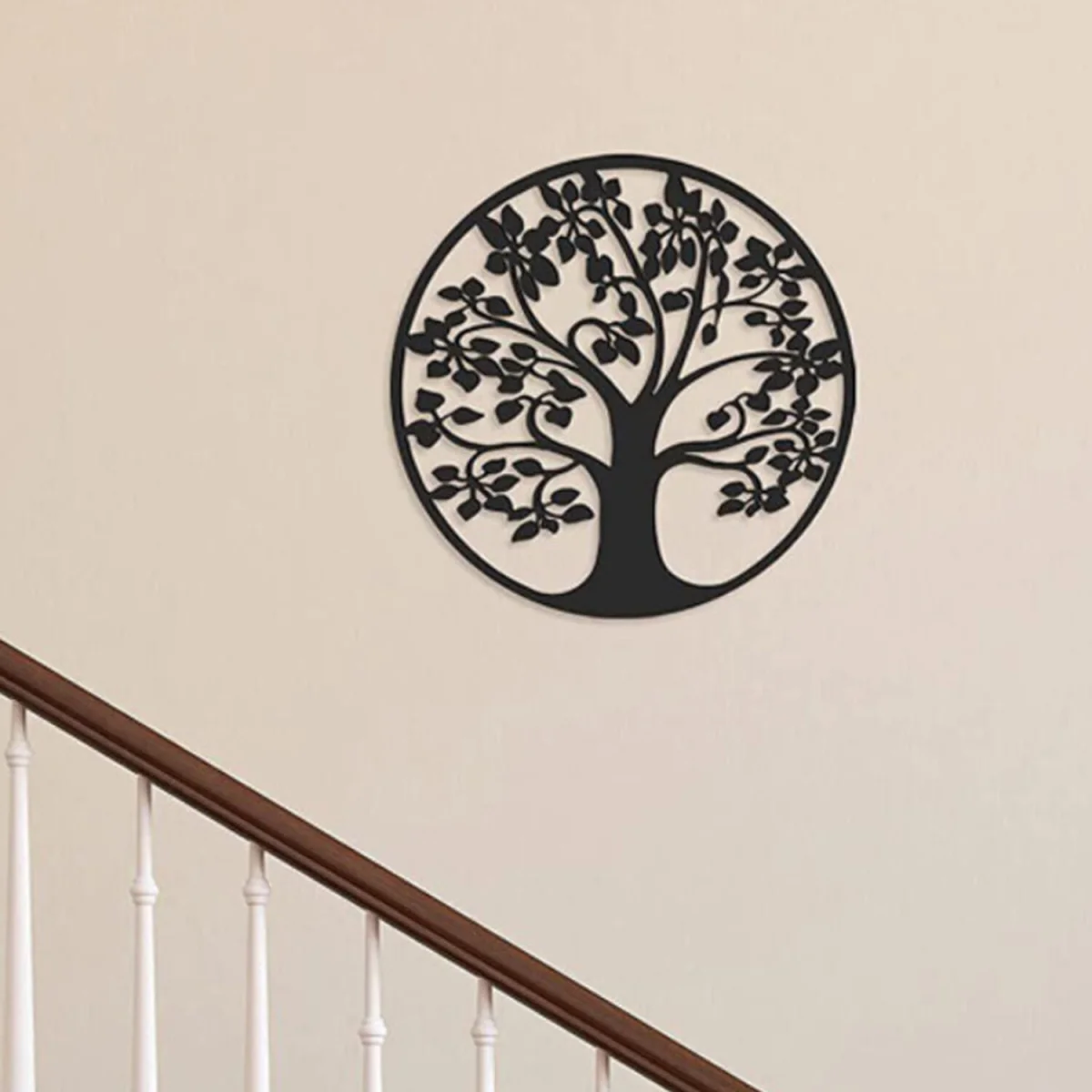 Metal Tree of Life Hanging Wall Decoration - Black – image 2