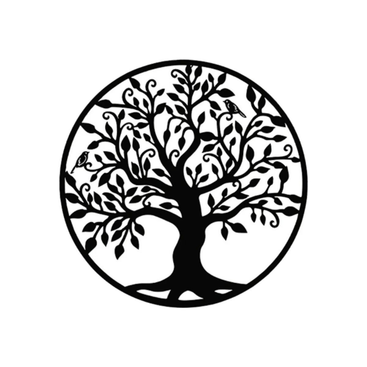 Metal Tree of Life Hanging Wall Decoration - Black – image 1