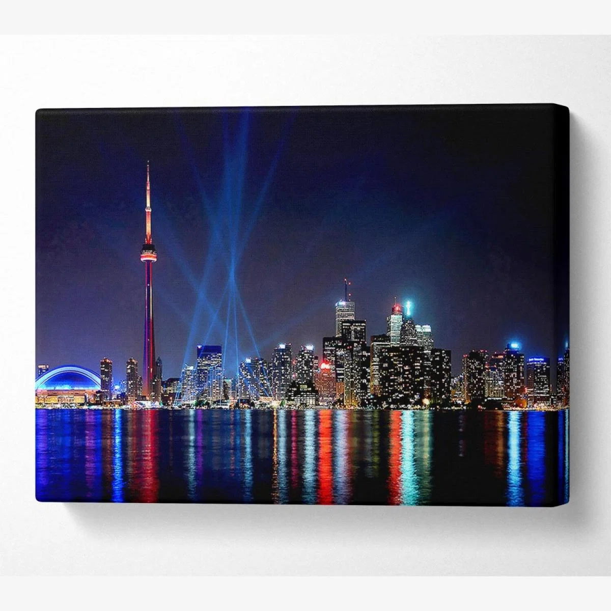 Auckland New Zealand Reflections Canvas Print Wall Art - Yellow / 35.56cm – image 1