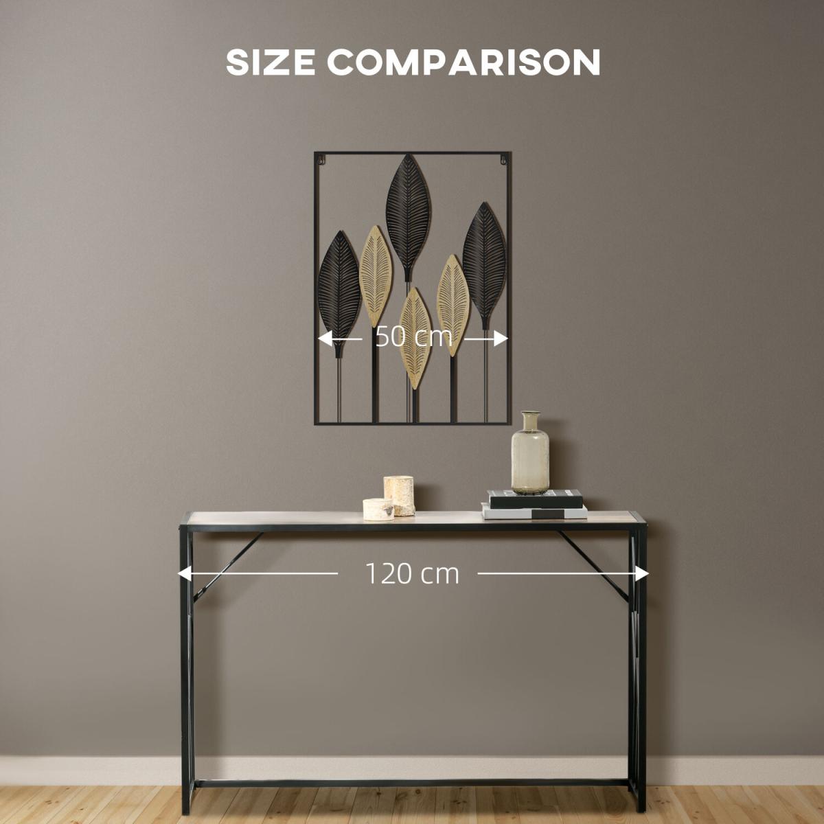 3D Wall Art Banana Leaves Hanging Wall Sculpture Home Decor - Black, Beige – image 5