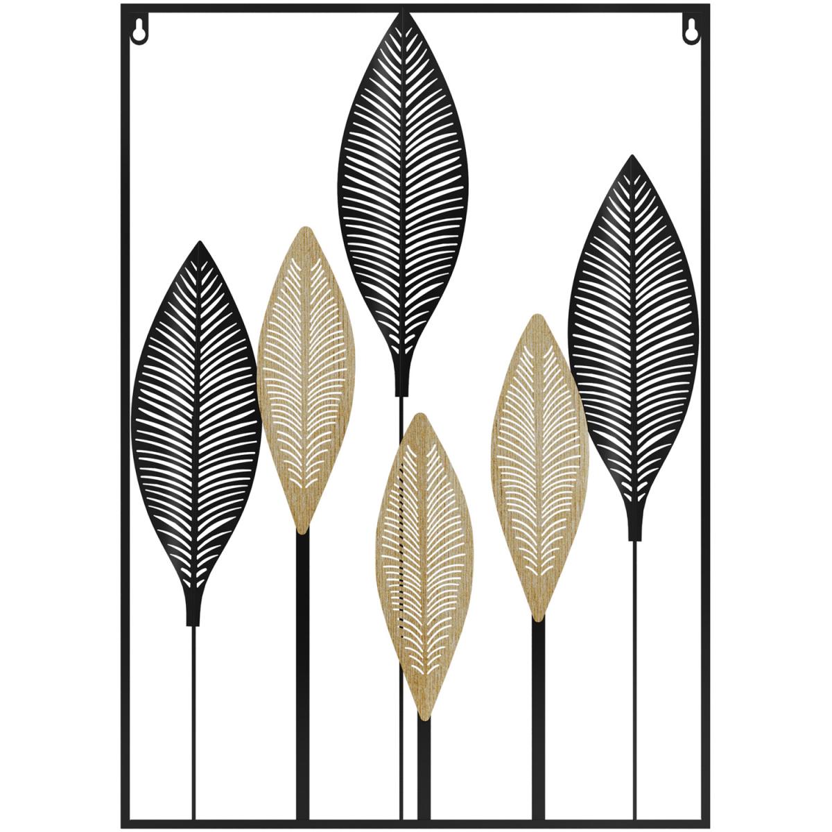 3D Wall Art Banana Leaves Hanging Wall Sculpture Home Decor - Black, Beige – image 7