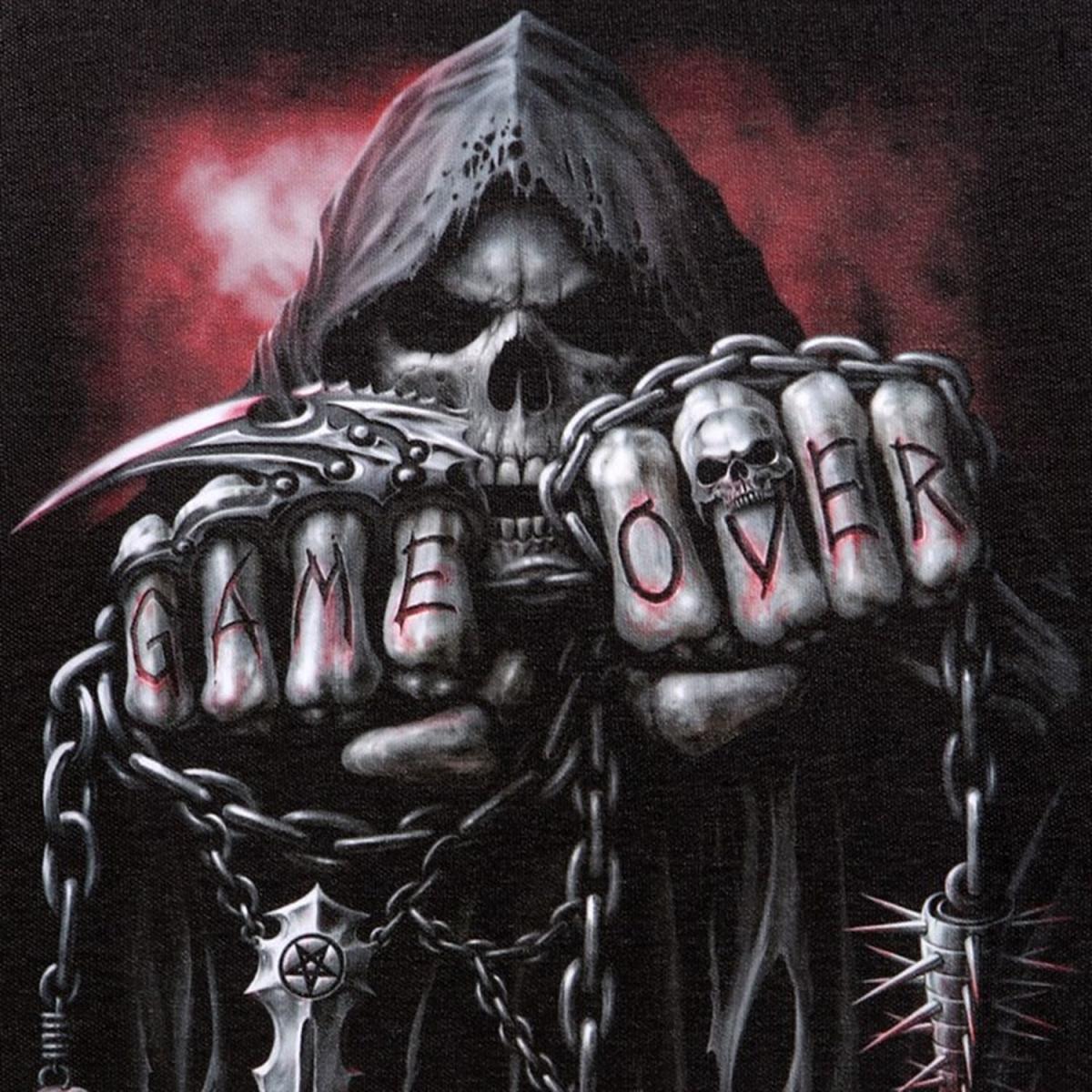 Game Over Canvas Plaque by Spiral Direct - Black – image 2