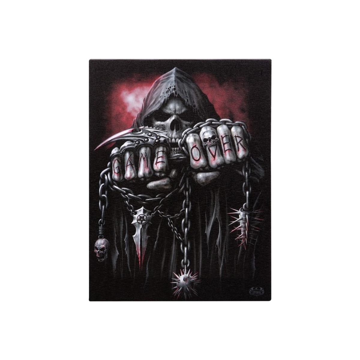 Game Over Canvas Plaque by Spiral Direct - Black – image 1