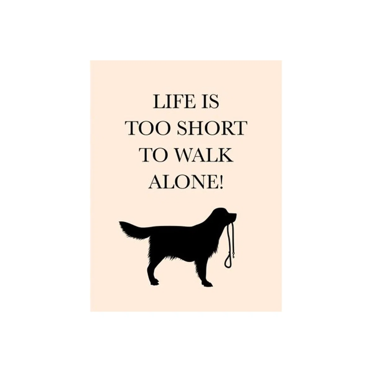Life Is Too Short Metal Sign - Cream